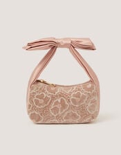 Floral Sequin Velvet Bag, , large