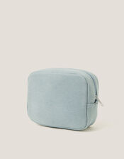 Embroidered Denim Cross Body Bag, , large