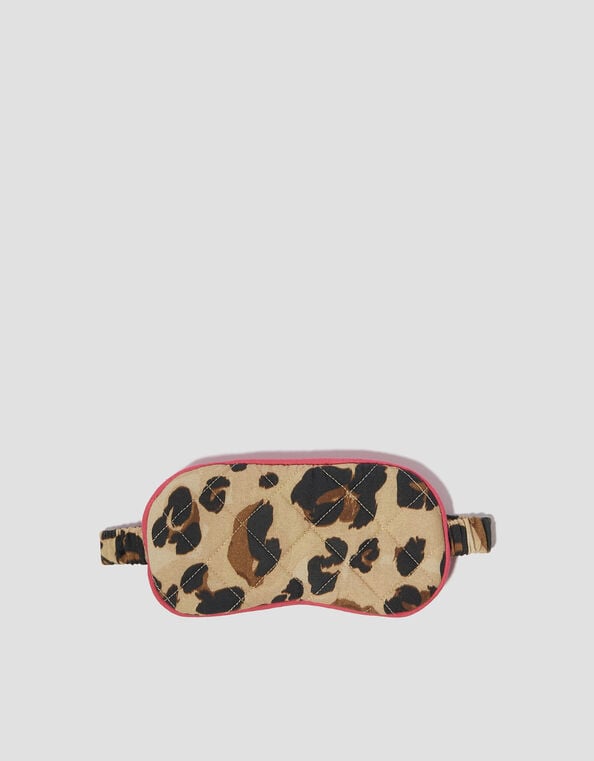 Leopard Print Eye Mask, Natural (NEUTRAL), large