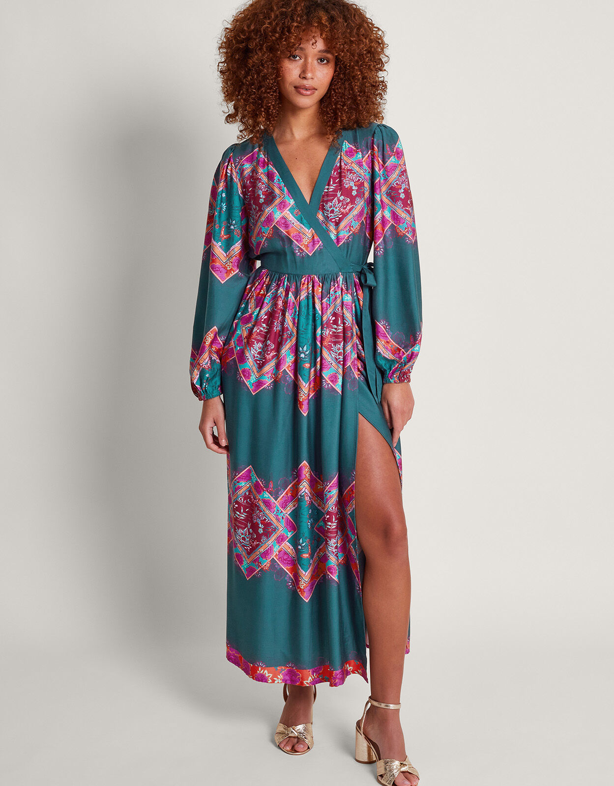Monsoon alba shop print maxi dress