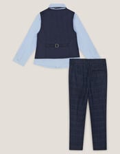 Oliver Check 4-Piece Suit, Blue (NAVY), large