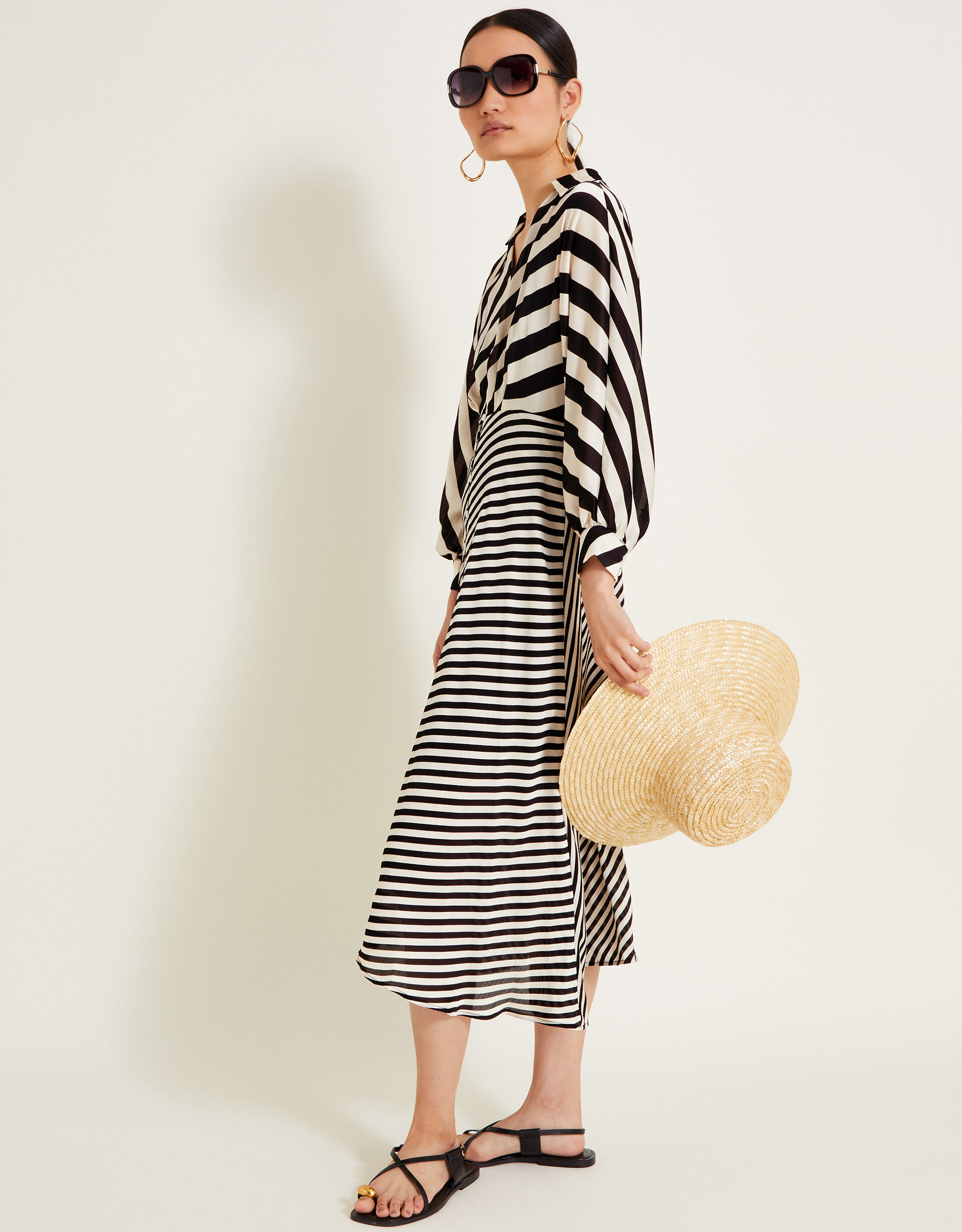 Monsoon striped maxi dress online