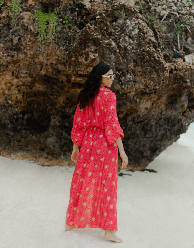 Sundress Soidee Sun Print Midi Dress, Pink (PINK), large