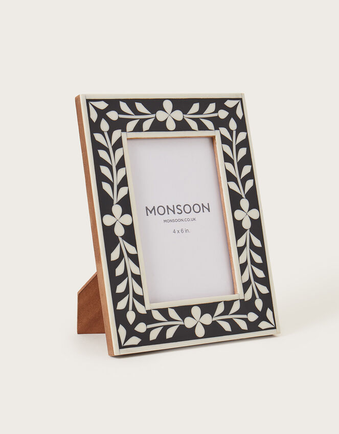 Monochrome Floral Photo Frame, , large