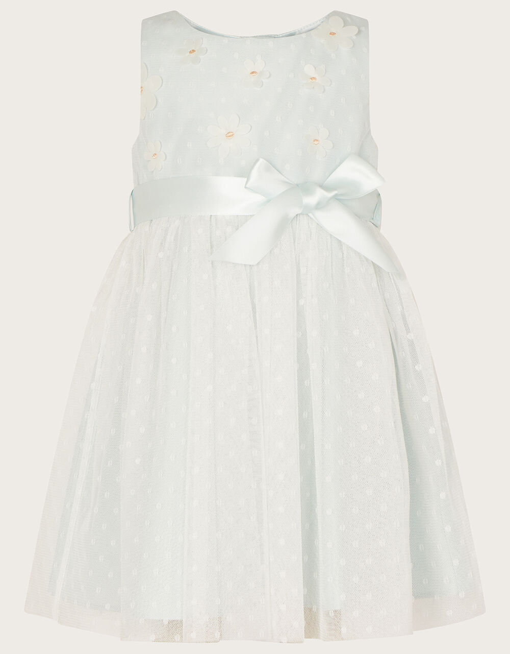 Baby Polka Dot Daisy Dress Blue Baby Girl Dresses Monsoon UK.