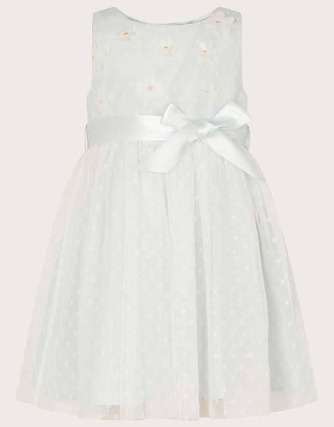 Baby Polka Dot Daisy Dress, Blue (BLUE), large