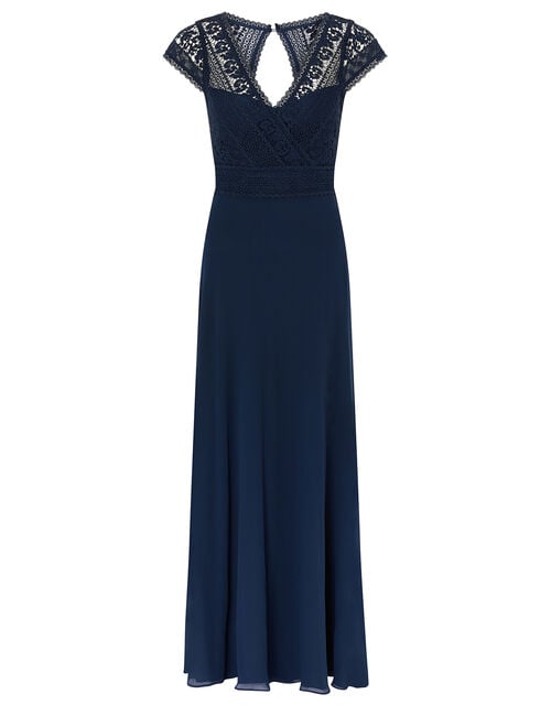 Julie Lace Bodice Maxi Dress, Blue (NAVY), large