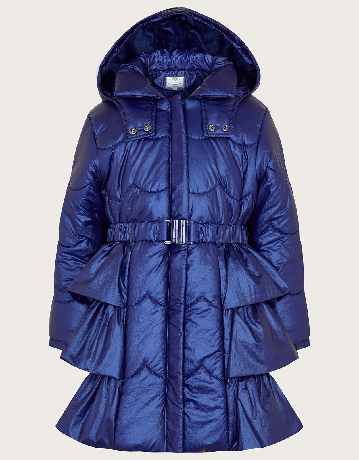 Monsoon blue hallie long padded coat cheap