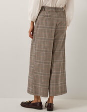 Carmen Check Wide Leg Trousers, Natural (NATURAL), large