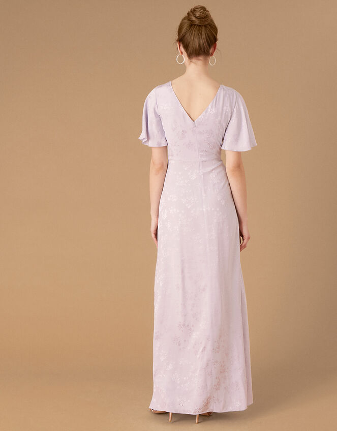 Ellinor Satin Jacquard Maxi Dress, Purple (LILAC), large