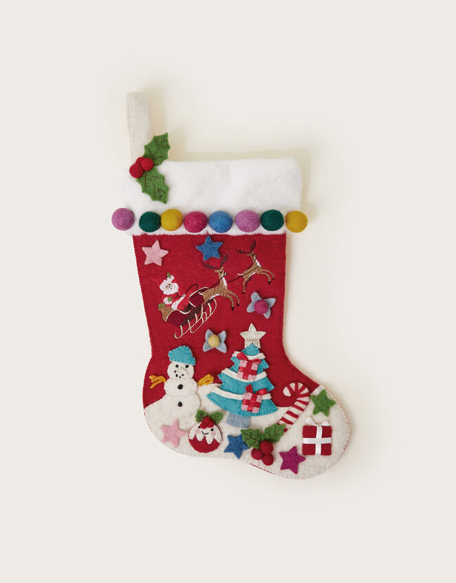 Handmade Felt Christmas Stocking, , large