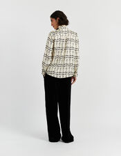 Chinti & Parker Queen of Hearts Ruffle Shirt, Cream (CREAM), large