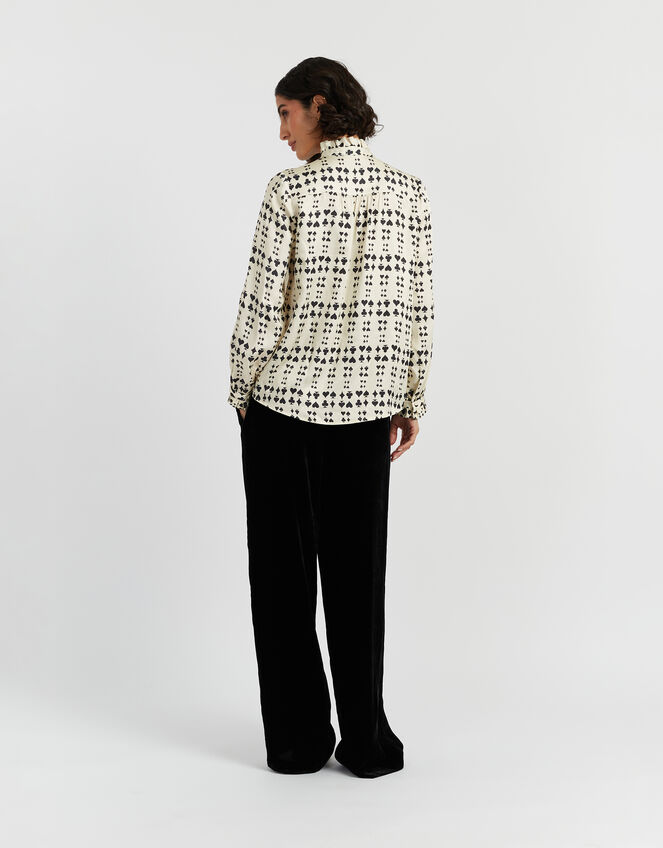 Chinti & Parker Queen of Hearts Ruffle Shirt, Cream (CREAM), large