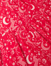 Majestic Constellation Jersey Dress in Sustainable Cotton, Red (RED), large