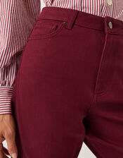 Leah Barrel Jeans, Red (BURGUNDY), large
