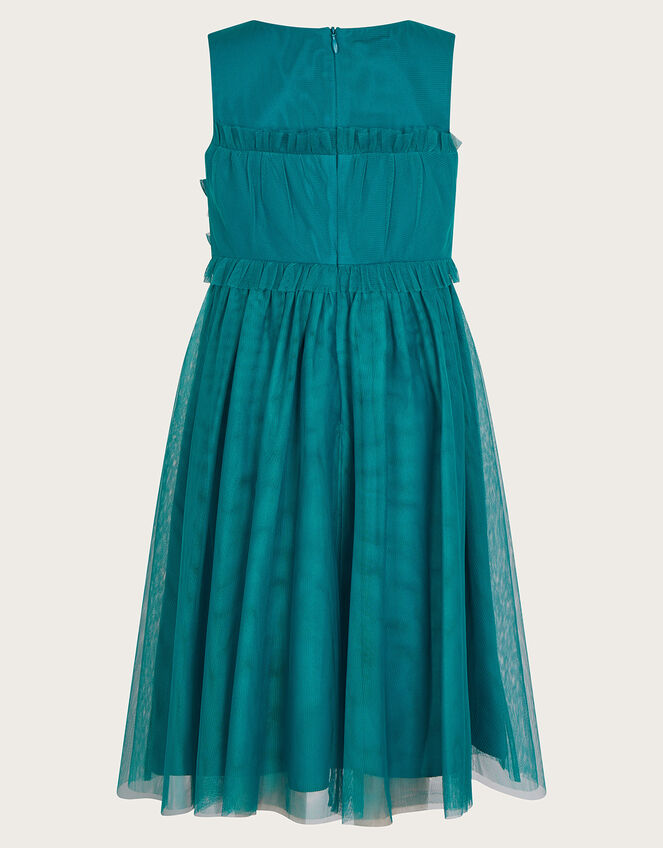 Marcia Ruffle Dress, Green (GREEN), large