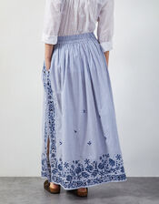 East Teleri Stripe Maxi Skirt, Blue (BLUE), large