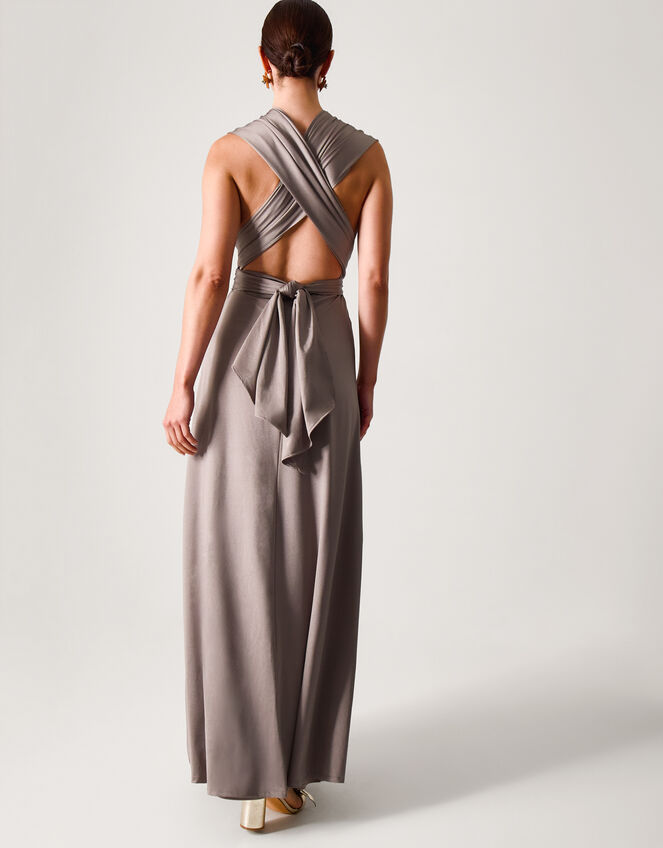 mink bridesmaid dresses Women's Satin V Neck Bridesmaid Dress, Mink