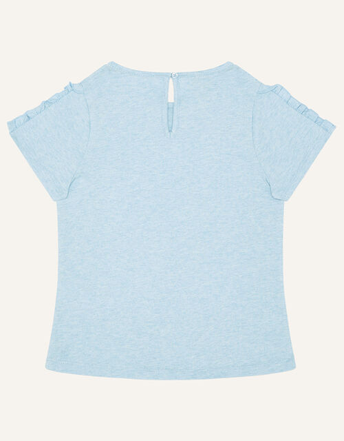 Square Sequin Bunny Short Sleeve T-Shirt, Blue (BLUE), large