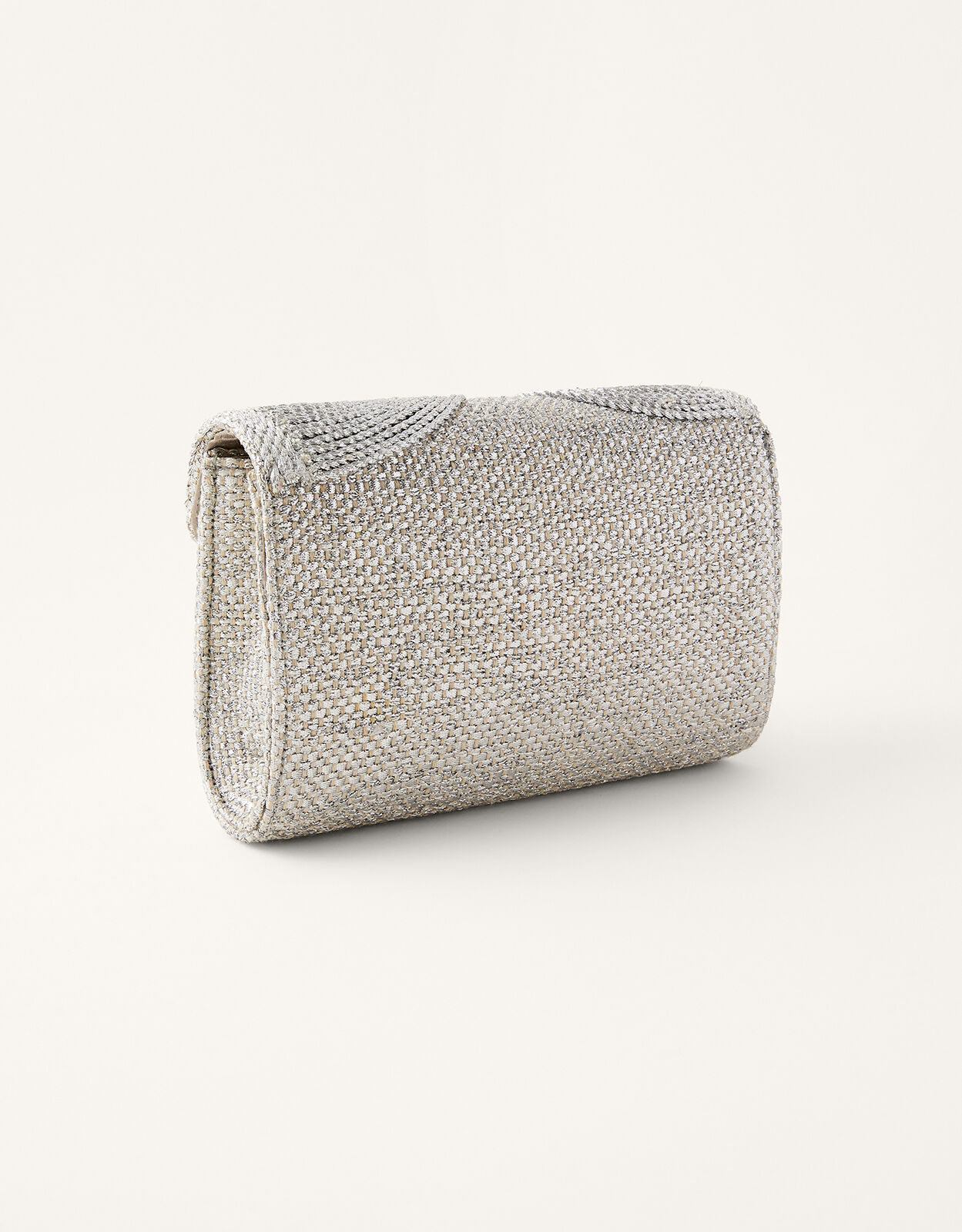 Monsoon silver on sale clutch bag