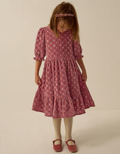 Gracie Embellished Velvet Party Dress, Pink (DARK PINK), large