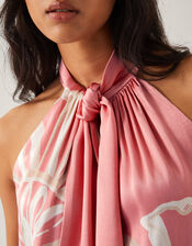 Tabitha Floral Print Halter Top, Pink (PINK), large