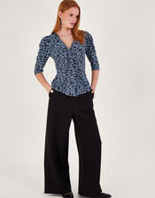 Gio Print Blouse, Black (BLACK), large