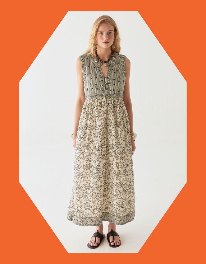 Maison Hotel Eugenie Midi Dress, Multi (MULTI), large