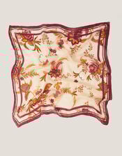 Ilsa Square Floral Silk Scarf, , large