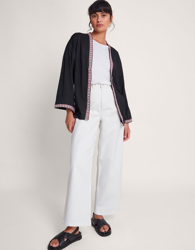 Cora Linen Cover-Up, Black (BLACK), large