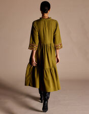 East Janelle Cord Dress, Green (GREEN), large