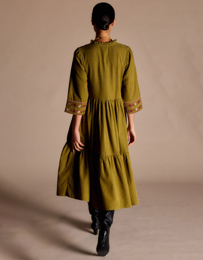 East Janelle Cord Dress, Green (GREEN), large