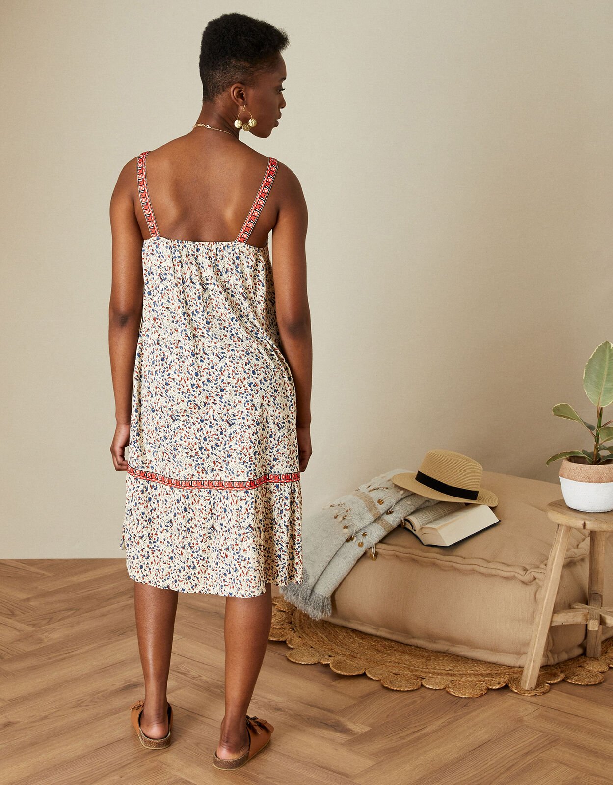 Print cami dress sales