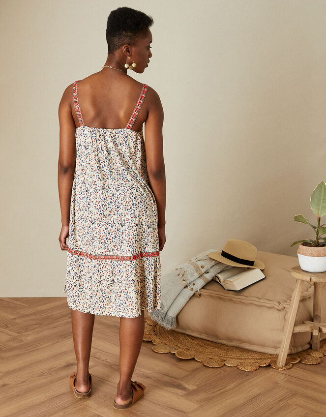 Jersey Embellished Print Cami Dress in LENZING™ ECOVERO™ , Natural (ECRU), large