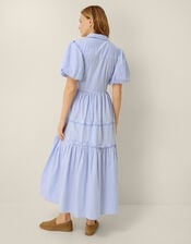 Laney Puff Sleeve Stripe Maxi Dress, Blue (BLUE), large