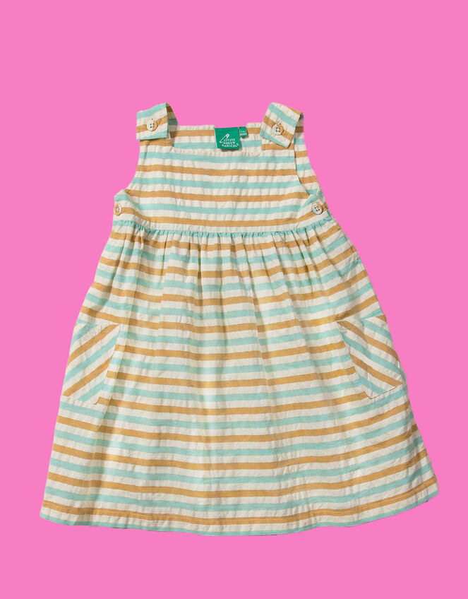 Little Green Radicals Sunrise Stripe Pinny Dress, Multi (MULTI), large