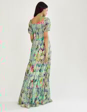 Mina Printed Maxi Dress, Green (SAGE), large