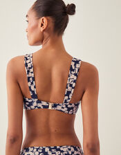 Ania Abstract Print Bikini Top, Black (BLACK), large