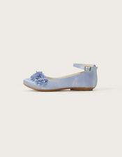 Deborah Diamante Flower Ballerina Flats, Blue (BLUE), large