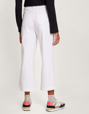Wide Leg Cropped Jeans , Natural (ECRU), large