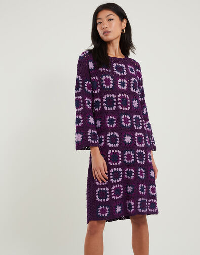 Hand Crochet Dress, Red (BERRY), large