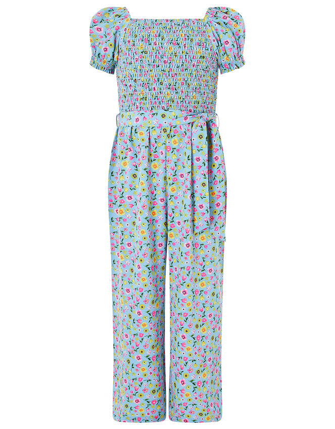 Hester Ditsy Floral Jumpsuit, Blue (BLUE), large
