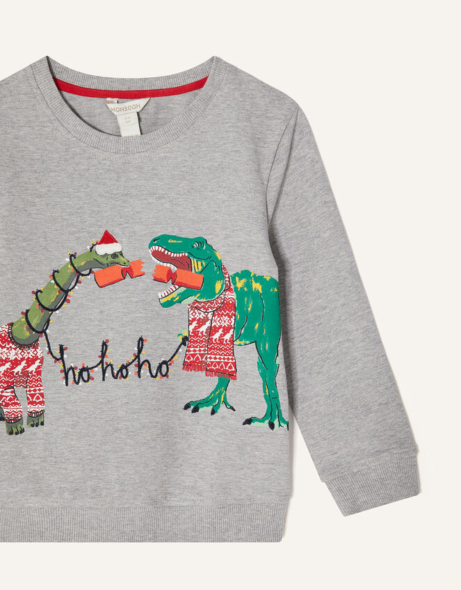 Christmas Dinosaur Sweatshirt Grey | Boys' Jumpers & Cardigans ...