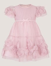 Baby Remi Rose Appliqu&eacute; Glitter Party Dress, Pink (PINK), large
