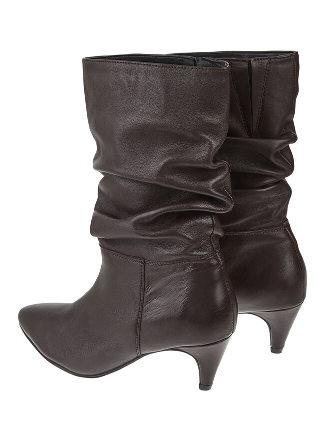 Sal Slouch Suede Boots, Red (BURGUNDY), large