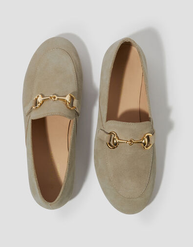 Britt Suede Loafers, Natural (NATURAL), large