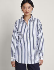 Selma Longline Shirt, Blue (NAVY), large