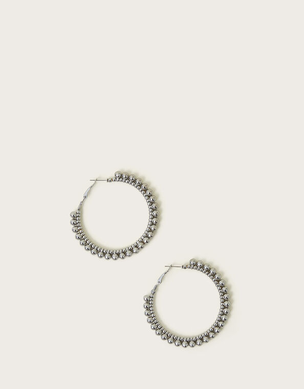 Beaded Hoop Earrings, , large
