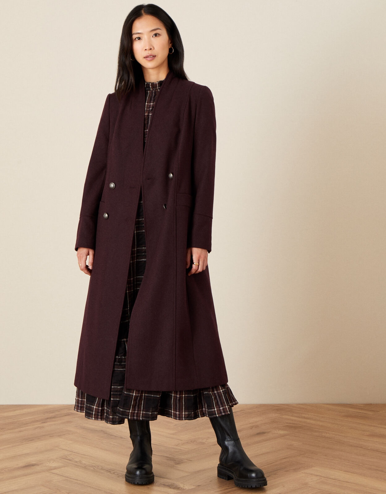 Monsoon purple coat sale