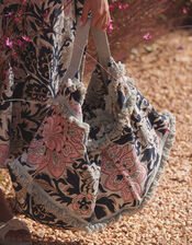 One Hundred Stars Block Floral Slouch Bag, , large